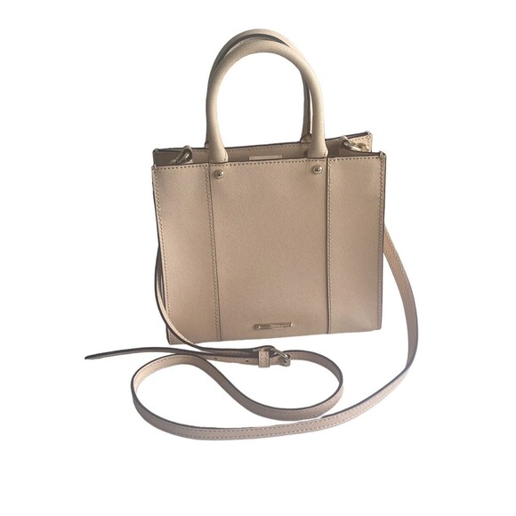 REBECCA MINKOFF Leather Tote Crossbody Bag Detachable Shoulder Strap EXcellent - Picture 1 of 14